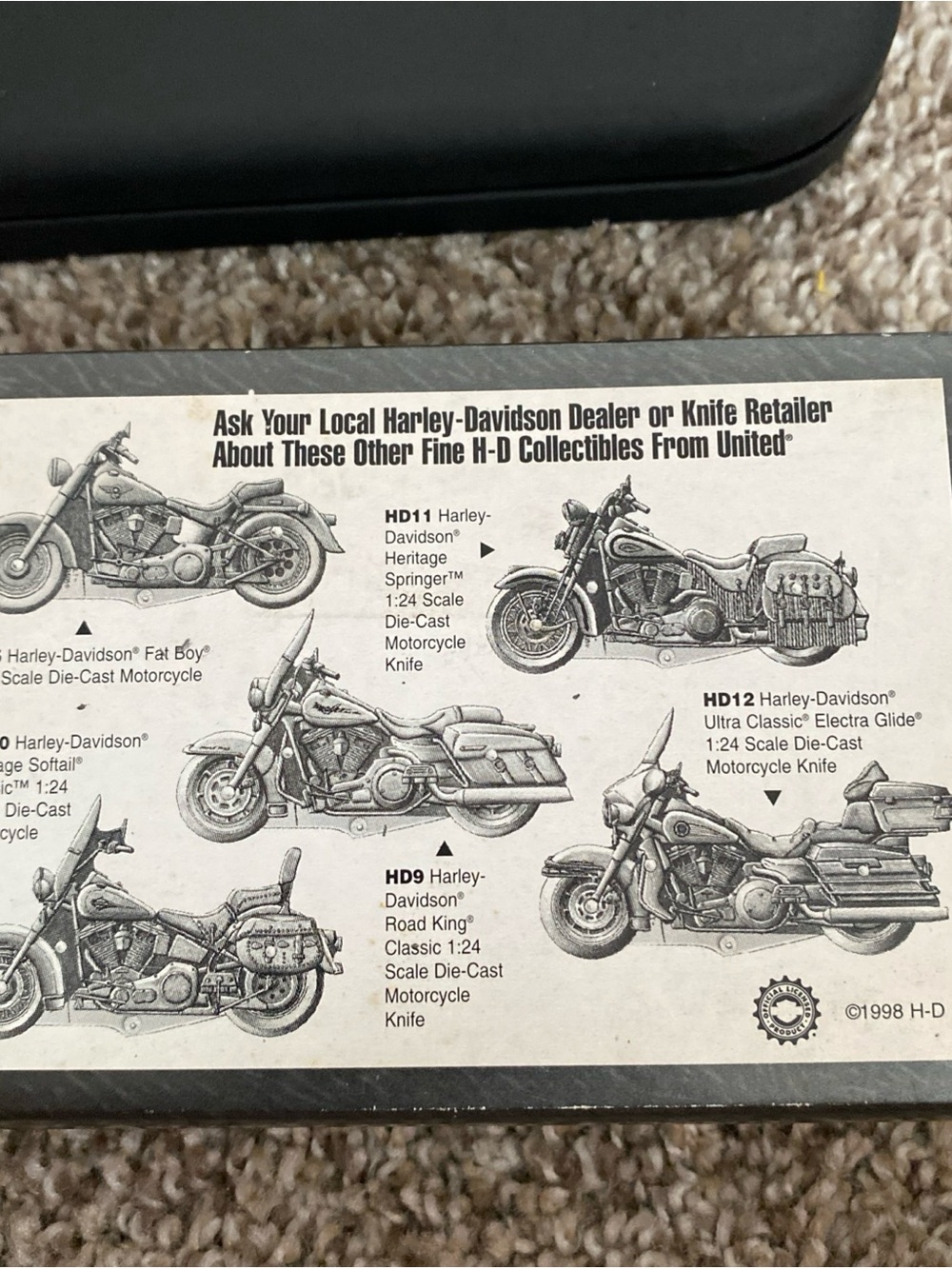 New 1998 Harley-Davidson Motorcycle Pocketknife HD-10 Softail Classic Stainless - Picture 6 of 7
